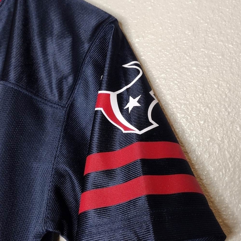 NWT NFL Team Kids Houston Texans Navy Red Short Sleeve Jersey Sz L - Picture 7 of 12